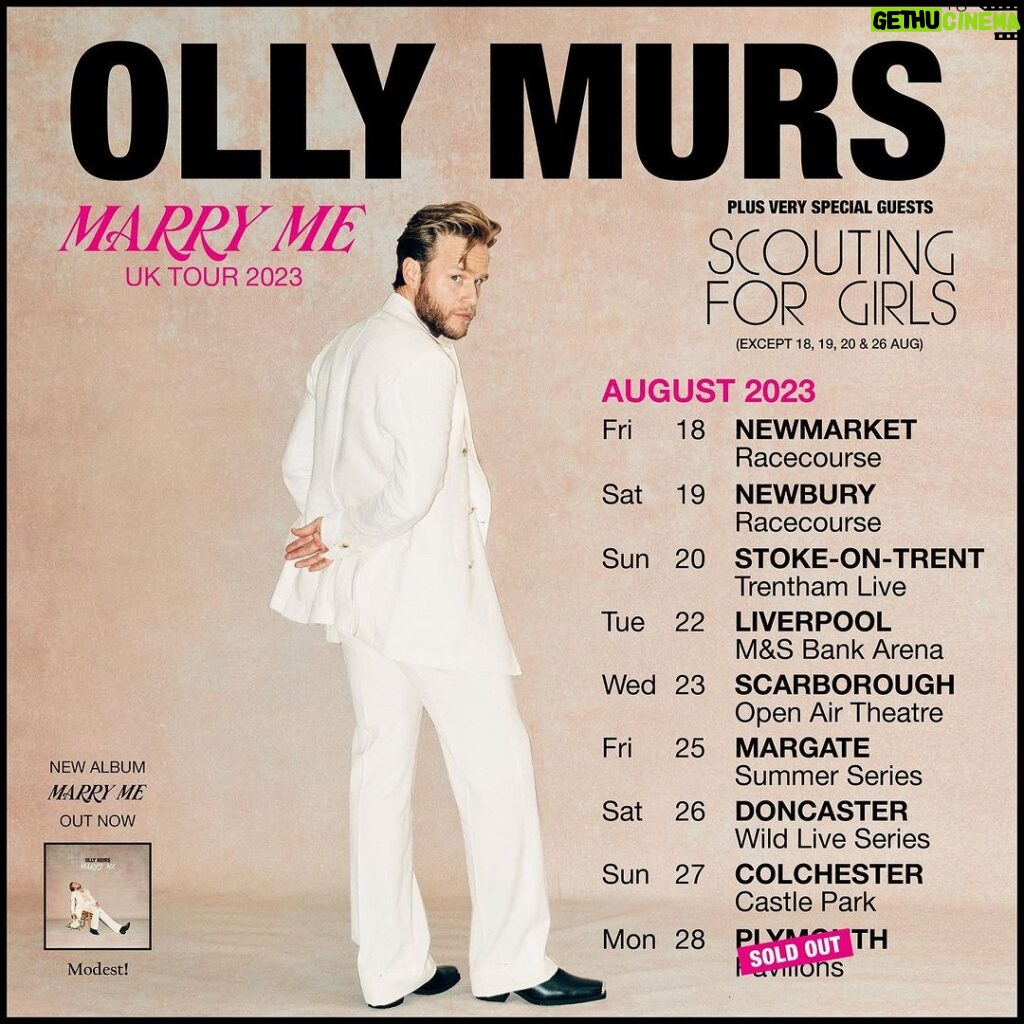 Olly Murs Instagram - 1 month to go till back on tour… some really exciting shows coming up.. I literally can’t wait! See you there 🤪🙌🏻🔥