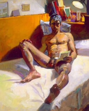 Omar Ayuso Instagram - Randall Lake, The Love Letter, 1994, Oil on Canvas, 40.6 x 30.5 cm.