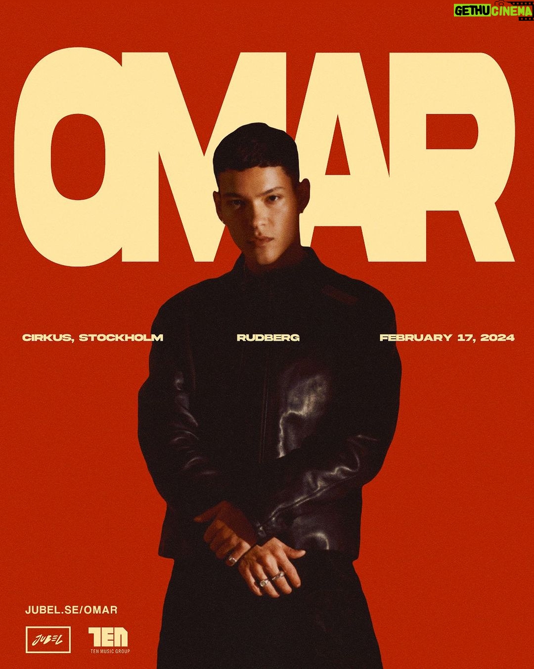 Omar Rudberg Instagram - MY FIRST LIVE SHOW EVER AT CIRKUS STOCKHOLM FEBRUARY 17TH 2024!!! TICKETS DROP THIS MONDAY VIA LINK IN BIO AT 10AM CET!!