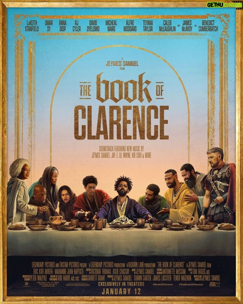 Omar Sy Instagram - Break bread with Clarence 🥖 #TheBookofClarence is exclusively in movie theaters January 12