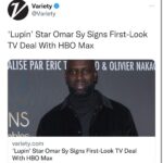 Omar Sy Instagram - I am very happy to be partnering with HBO Max who share my dreams of developing globally appealing TV content for audiences around the world, including French speaking Africa, France and the United States 🌍 @hbomax