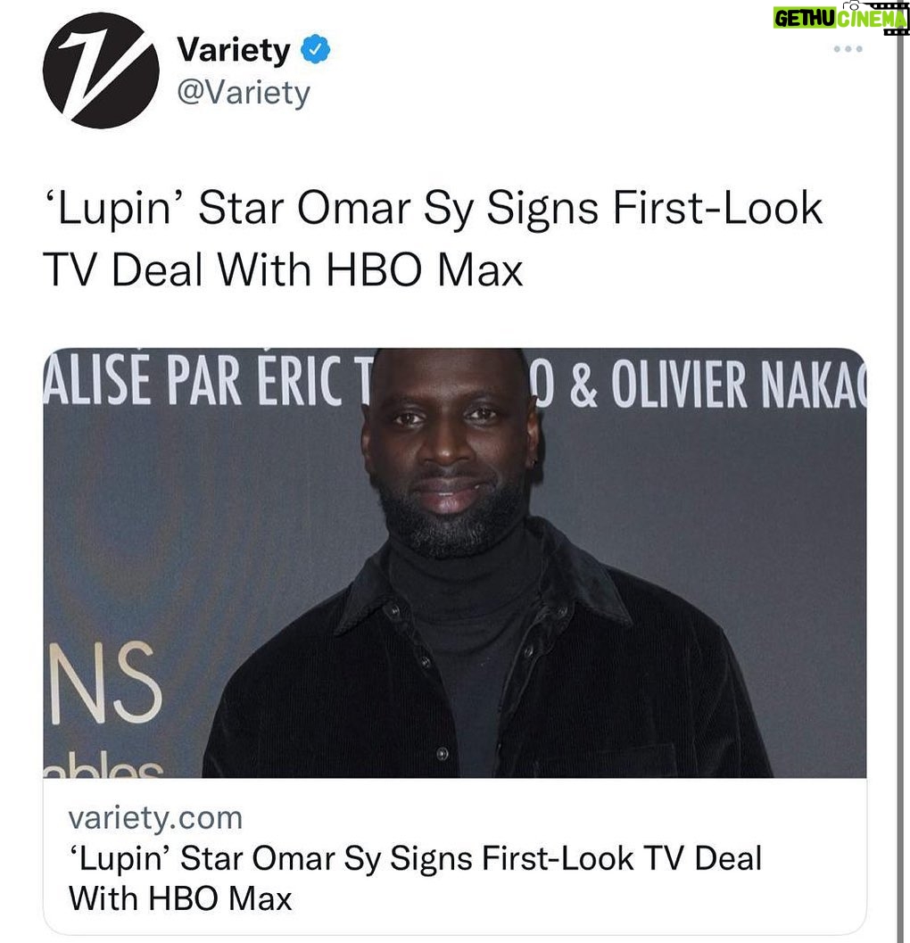 Omar Sy Instagram - I am very happy to be partnering with HBO Max who share my dreams of developing globally appealing TV content for audiences around the world, including French speaking Africa, France and the United States π @hbomax