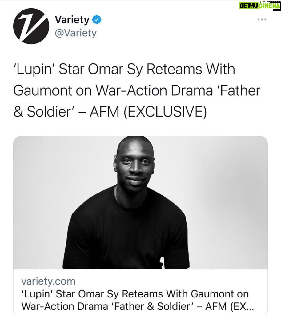 Omar Sy Instagram - Proud & happy to produce this film TIRAILLEURS (Father & Soldier) and team up with @unite_films & @gaumont_ at a time in my life where I feel an urge to connect the cultures and histories of 2 countries, France and Senegal, which saw me grow up in order to pay tribute to these deserving men. In theatres in 2022.