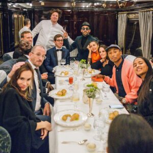 Omar Sy Instagram - Riding with the fam on @vsoetrain 
celebrating @jeanimbert first meal on it & @mynameishelenesy birthday !