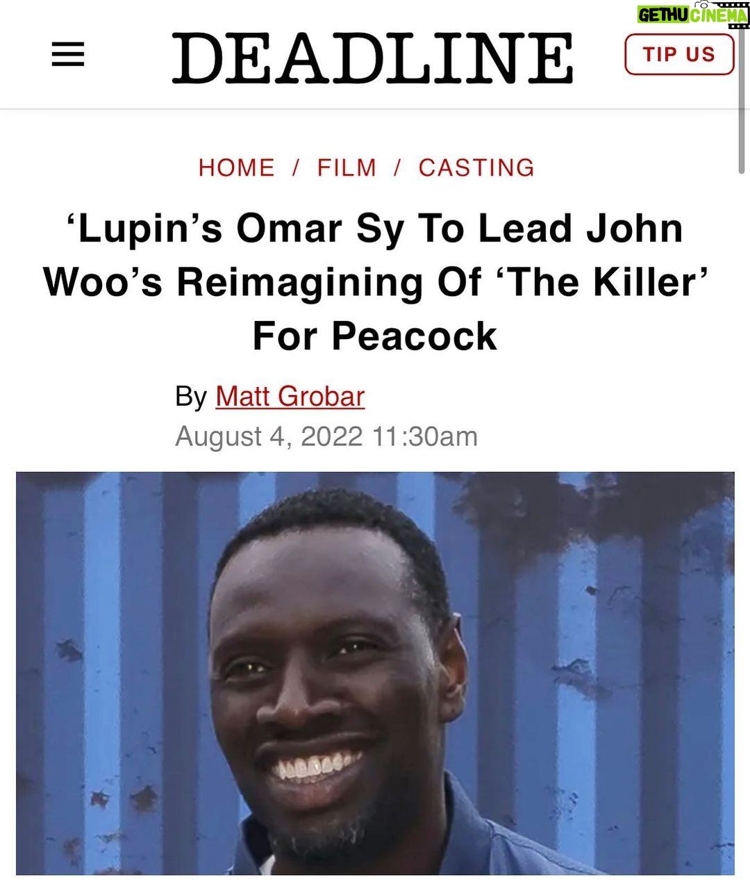 Omar Sy Instagram - New challenge … and what a challenge but so grateful to get the opportunity ! 🙏🏿