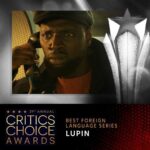 Omar Sy Instagram - WE DID IT !!!! 🙌🏿 🎉 Congratulations to the Lupin team for winning the Best Foreign Language Series award at the @criticschoice! Félicitations à toute l’équipe @lupin_netflix pour ce prix de la meilleure série en langue étrangère aux @criticschoice !