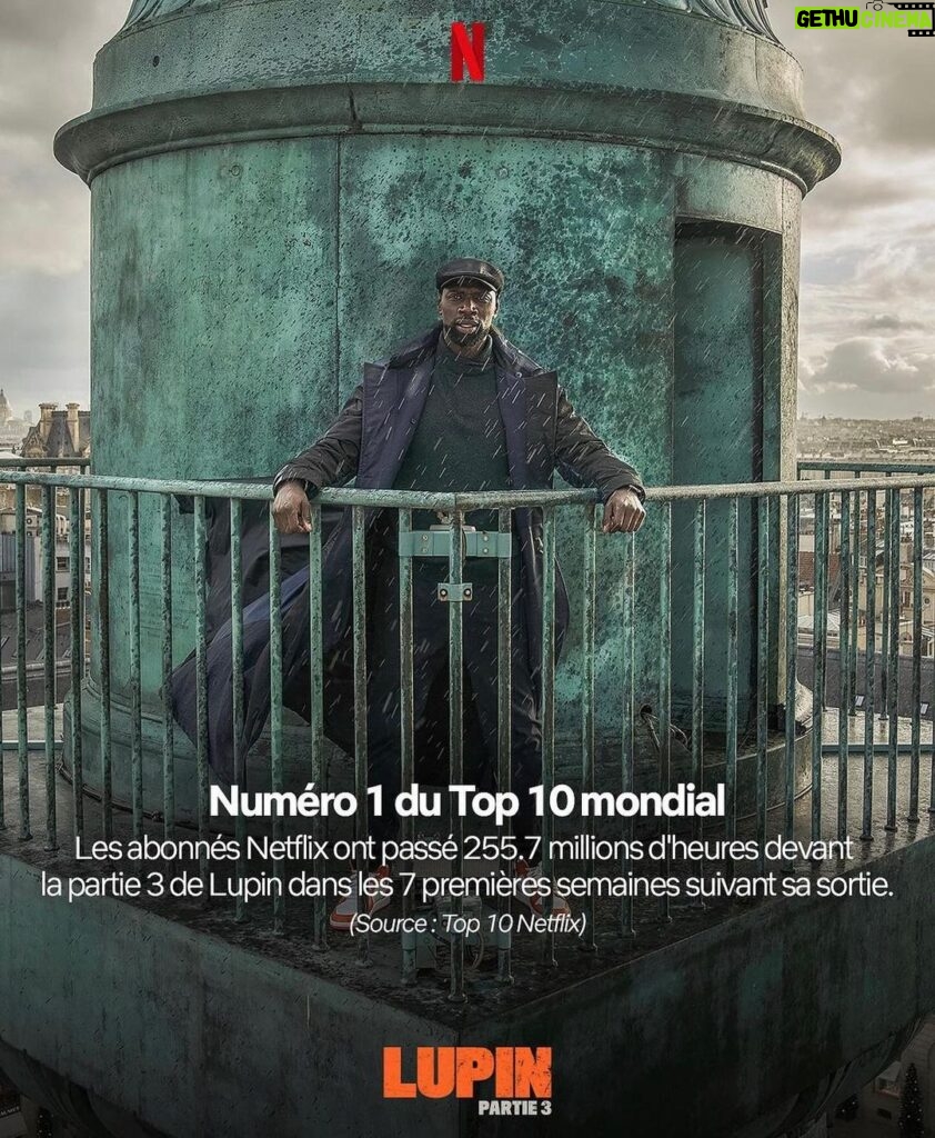 Omar Sy Instagram - 🎉🎉🎉🎉 Number 1 on Global Top 10 🌎🌍🌏 @lupin_netflix Thank you 🙏🏿