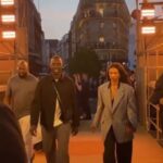 Omar Sy Instagram - Congratulations @Pharrell for your first men’s show @Louisvuitton So inspirational. #LVmenSS24 #LouisVuitton #PharrellWilliams Styled by @ilya.vanzato Make up by @anglomamakeup Hair by @alexandrinepiel Pont Neuf, Paris