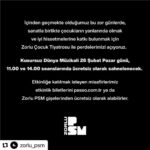 Pınar Altuğ Instagram - #Repost @zorlu_psm with @use.repost ・・・ İçinden geçmekte olduğumuz bu zor günlerde, sanatla birlikte çocukların yanlarında olmak ve iyi hissetmelerine katkı bulunmak için Zorlu Çocuk Tiyatrosu ile perdelerimizi açıyoruz.   Kusursuz Dünya Müzikali, 26 Şubat Pazar günü 11.00 ve 14.00 seanslarında ücretsiz olarak sahnelenecek.   Etkinliğe katılmak isteyen misafirlerimiz etkinlik biletlerini passo.com.tr ya da Zorlu PSM gişelerinden ücretsiz olarak alabilirler. Gişeden biletlerini temin edecek misafirlerimizin etkinlikten max. 1 saat önce gişeden teslim almasını rica ederiz.