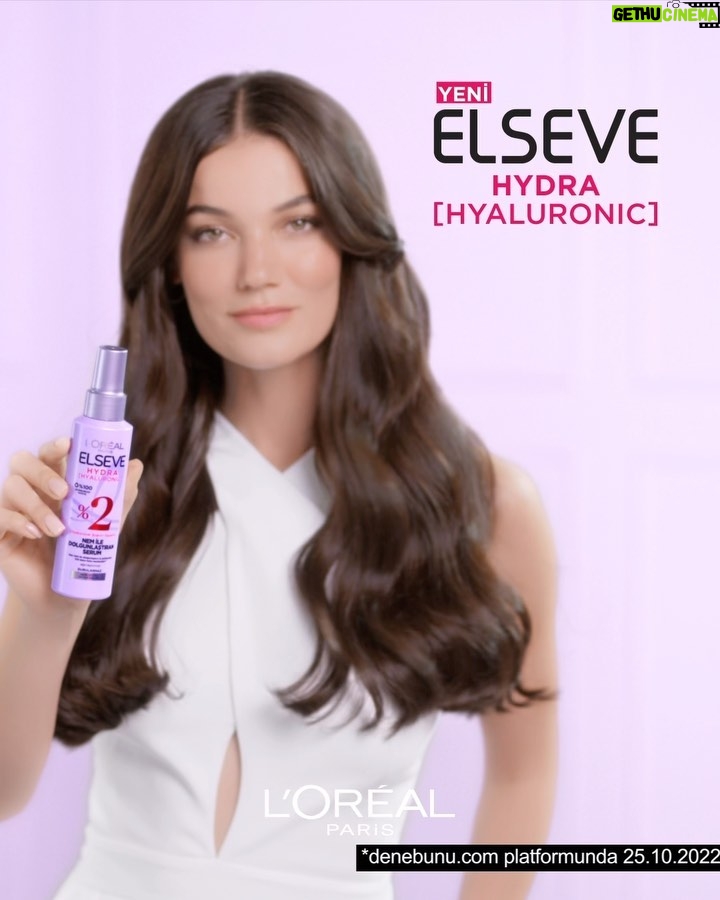 Pınar Deniz Instagram - Nem ile dolgunlaşan saçlar mucize değil, bilim! Elseve Hydra [Hyaluronic] serumumu sen de hemen dene 💜 #işbirliği
