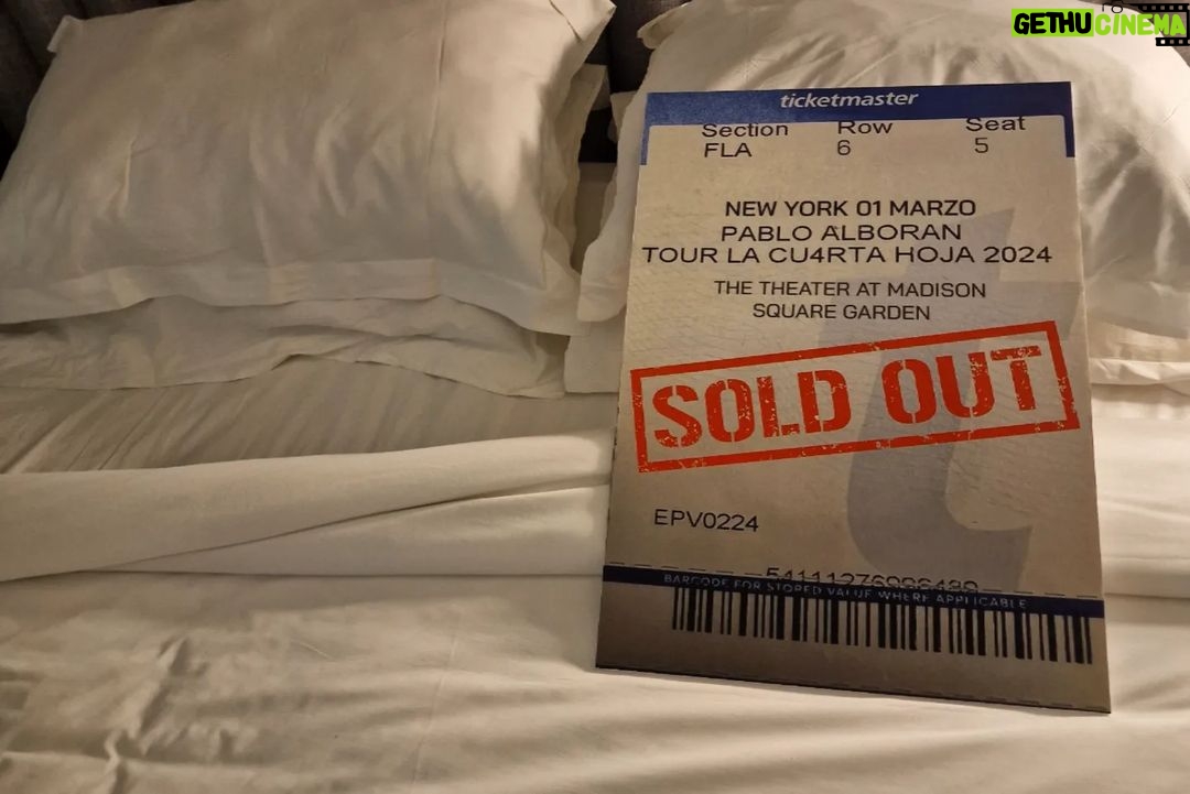 Pablo Alborán Instagram - GRACIAS NEW YORK!!!! No voy a olvidar este día jamás!!! próxima parada: WASHINGTON, ATLANTA y PUERTO RICO!!!! Theater at Madison Square Garden