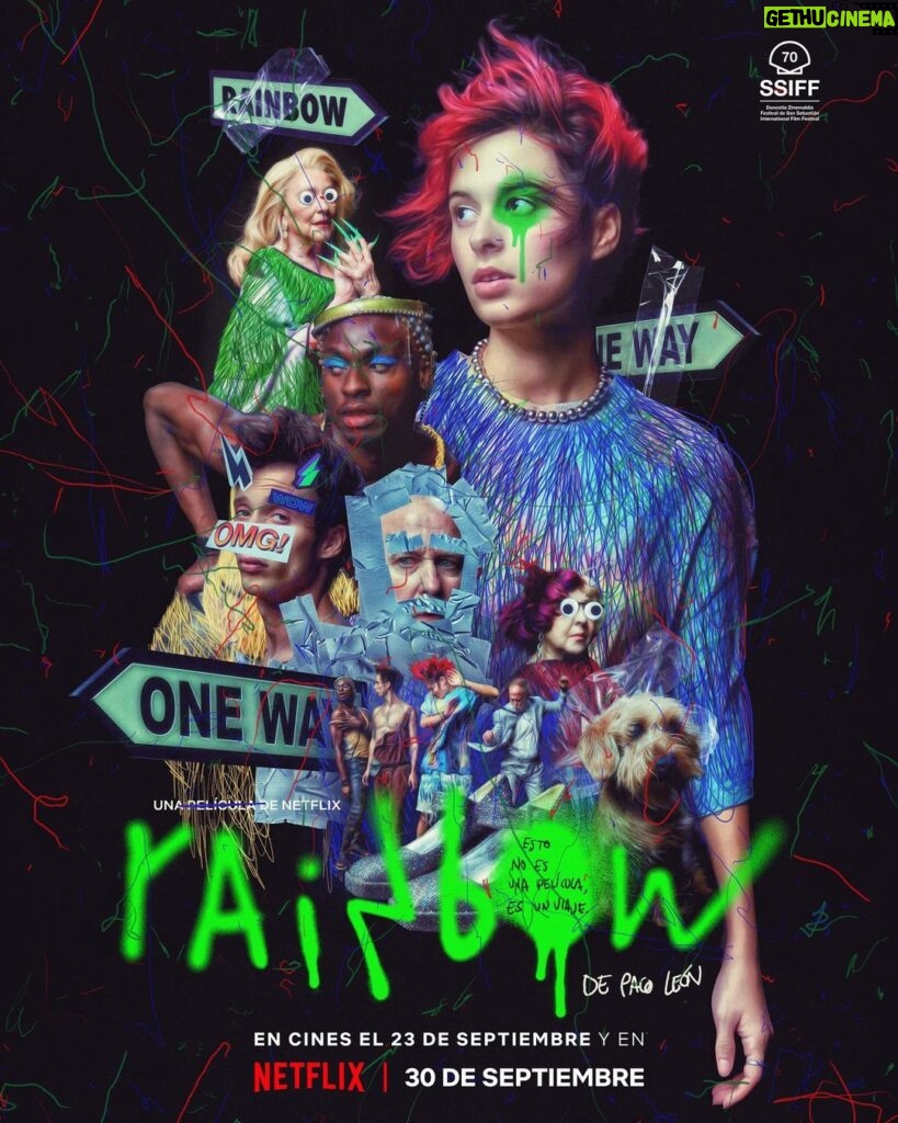 Paco León Instagram - Aquí está el póster oficial de #rainbowpeli obra de @equiposopa 🙌 amigos, admirados, cómplices imprescindibles …. ¿Te gusta?