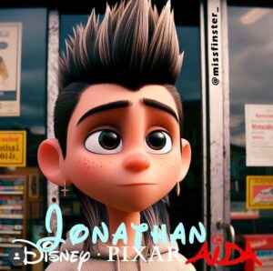 Paco León Instagram - Los personajes de AÍDA imaginados por @missfinster_  en película de Disney - Pixar.