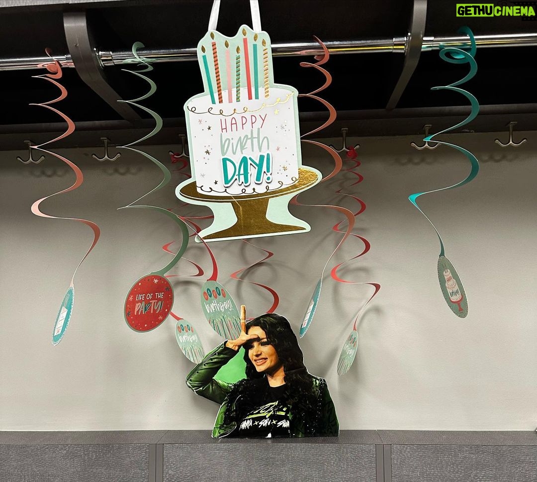 Paige Instagram - I’m 31! Had such a wonderful few days already. @ronnieradke got me 2 ducks for my birthday which I cried my eyes out I was so happy. So lucky to have my bf, I’m absolutely spoiled by him constantly. I love you, can’t wait to be home in a few hours so I can love on you and thank you to all my best buds of the @aew girls lockeroom. You guys singing happy birthday to me TWICE. Spoiling me with cakes, gifts and decor and eating PIZZA DIPPED IN MAYO. Ima lucky girl ❤️