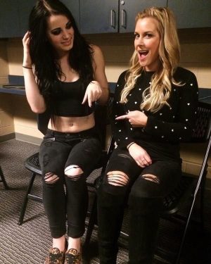 Saraya-Jade Bevis Instagram - Happy birthday to one of my fave humans on the planet. Through working at the ‘E I got to find one of my very best friends. The Garth to my wayne. The blondie to my Joan Jett. The prawn cocktail to my whiskey and splash of coke. I’m very fortunate to have you as my friend. WE NEED OUR OWN SHOW DAMMIT. love you @reneepaquette you old bish. Now everyone enjoy my slide show of us two throughout the years 💕