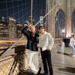 Pakorn Thanasrivanitchai Instagram - Yo! This broski is rocking da big Apple 🍎🗽 @mewsuppasit . #newyorkcity Brooklyn Bridge