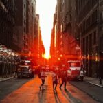 Pakorn Thanasrivanitchai Instagram - Manhattanhenge 💫🌅 . Hail Mary to the city, you're a virgin! 🙃 #nyc #newyorkcity New York, New York
