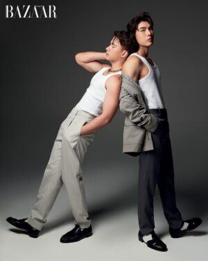 Pakorn Thanasrivanitchai Instagram - Thai stars @mewsuppasit and @tul_pakorn are rewriting the rules on what it takes to be a leading man. 🌟

The duo share many similarities in their careers—both got their start in the entertainment industry through modelling, both had their breakout moment from acting in a boys’ love drama, and both have caught the eye of luxury fashion brands, resulting in coveted partnerships. 

Swipe to see more images from the exclusive photoshoot, and click the link in bio to read the full story on Mew Suppasit Jongcheveevat and Tul Pakorn “Tyler” Thanasrivanitchai from the Harper’s BAZAAR Singapore January 2024 issue, available on newsstands from 9 January.

Editor-in-Chief: @kennieboy
Photographer: @johntods
Stylist: @yan_jeffrey
Producer: @ninasmpsn
Video Production: @useau
Story: @navin.pillay 
Interview and translation: Samila Wenin
Hair: @piikornlek
Makeup: @armytoast
Photographer’s assistants: Audomsak Aemausin, Narong Tharveeyart, Wanlop Banchuen
Stylist’s assistants: @phil_rit_chen @real__baekaaaaaa
Subjects: @mewsuppasit @tul_pakorn wearing @tods
.
.
.
#harpersbazaarsg #MewSuppasit #ศุภศิษฏ์จงชีวีวัฒน์  #Mew #มิว #TulPakorn #ตุลย์ภากรธนศรีวนิชชัย #吴旭东 #MewTul #Tods