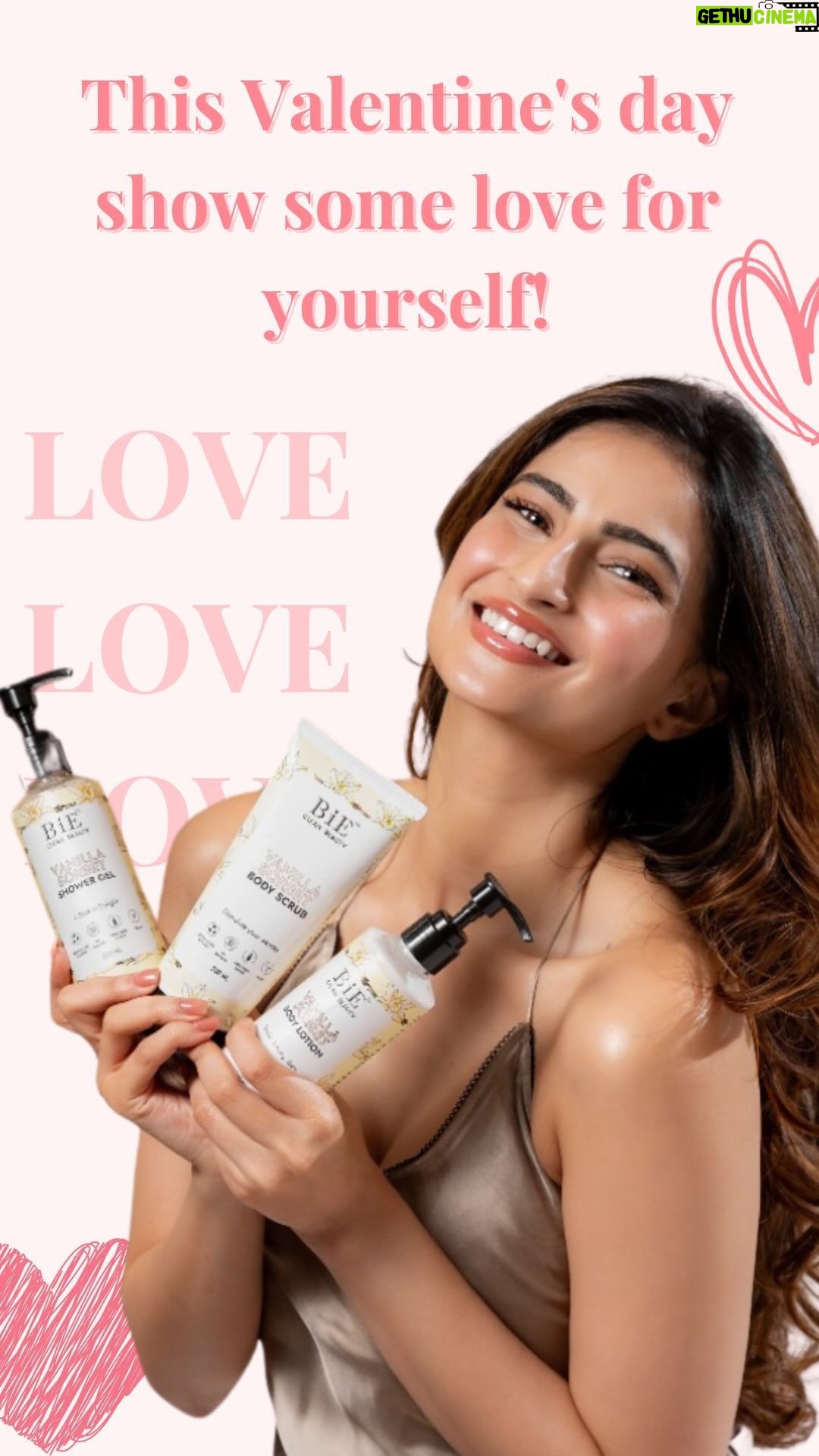Palak Tiwari Instagram - Roses are red, violets are blue, and BiE’s Peach and Vanilla body care line is calling out to you! 🍑💕 With Valentine’s Day around the corner, it’s the perfect time to amp up your self-care game and treat yourself to some extra TLC. Who says you need a partner to feel the love? Let’s flip the script and make this V-Day all about indulging in self-love and pampering. Whether you’re cuddled up with your sweetheart or celebrating solo, BiE has got your back (and your skin)! 💖✨ So go ahead, slather on some love, and let’s make this Valentine’s day one to remember – starting with loving yourself first! 💋 #LoveYourself #ValentinesWithBiE #SelfCareSunday #selfcare #cleanbeauty #bodycare🌹