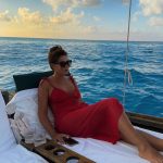 Pamela Reif Instagram – sail away with me toniggggghhhhtt 🌊 #ohrwurm did you ever go sailing? Or are you more team 🛥️? My dad is a sailor, so I will for sure choose the ⛵️🫡🥸 will upload the cloud screensavers in my story tomorrow xxx Maldives