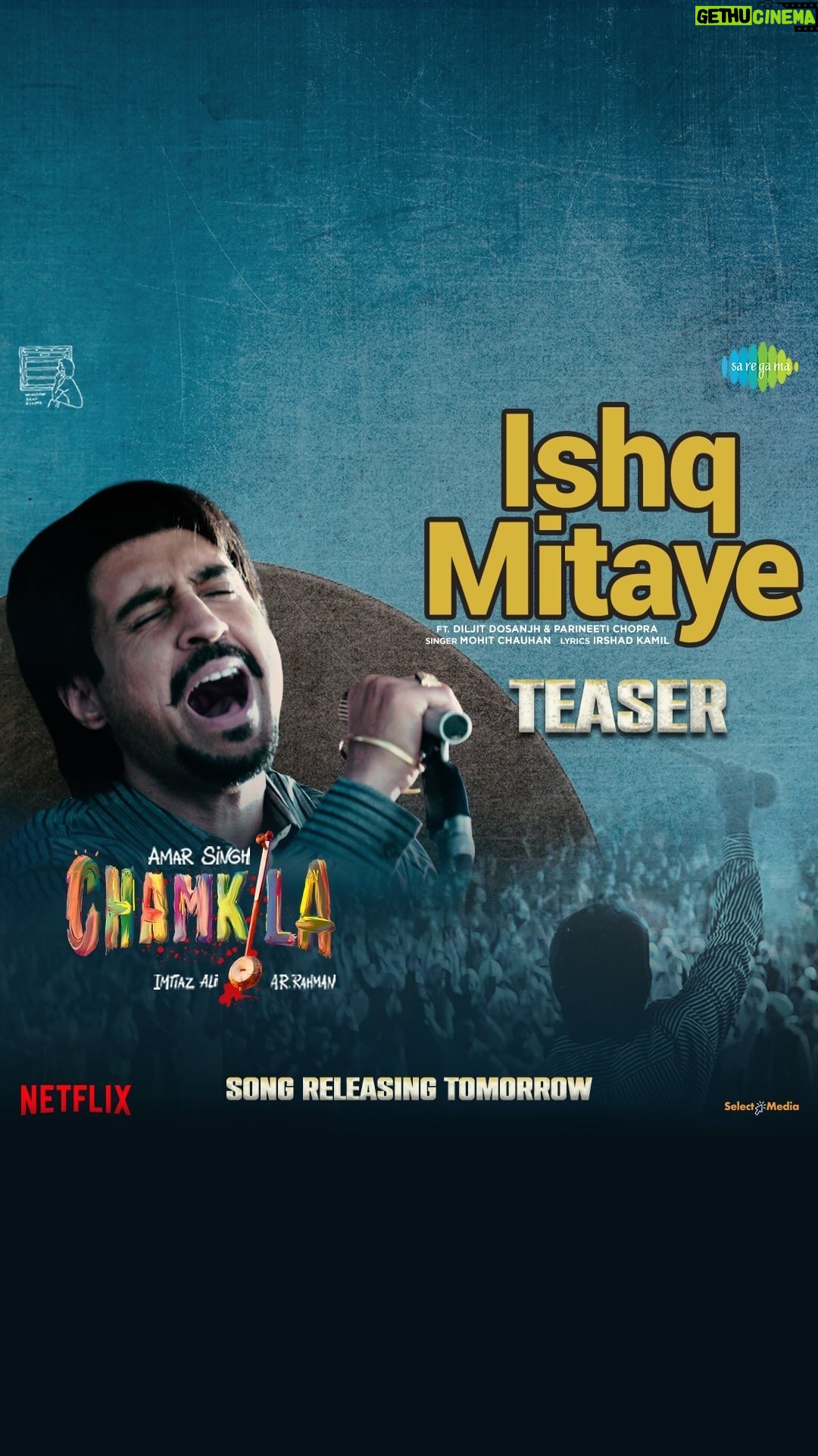 Parineeti Chopra Instagram - Chamkila dil, Chamkili zubaan- MAIN HOON PANJAB! 🪕 #IshqMitaye — Song Out Tomorrow on Saregama Music YouTube Channel #AmarSinghChamkilaOnNetflix - 12th April @imtiazaliofficial @sarkarshibasish @mochou05 @wearewsf @rajnishkhanuja @saregama_official @netflix_in @diljitdosanjh @parineetichopra @arrahman @kamil_irshad_official @artb @srustij @sylvesterfonseca @sumanroymahapatra @dhiman.karmakar @mrsheetalsharma @soamaagoswami @castingchhabra @nidhisethianair @hiral_viradia