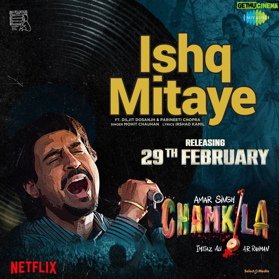 Parineeti Chopra Instagram - Sabse alag andaaz aur kaafi rangeen mijaaz lekar aa raha hai #AmarSinghChamkila πͺπ #IshqMitaye β 29th Feb on Saregama Music YouTube Channel #AmarSinghChamkilaOnNetflix @imtiazaliofficial @sarkarshibasish @mochou05 @wearewsf @rajnishkhanuja @saregama_official @netflix_in @diljitdosanjh @parineetichopra @arrahman @kamil_irshad_official @artb @srustij @sylvesterfonseca @sumanroymahapatra @dhiman.karmakar @mrsheetalsharma @soamaagoswami @castingchhabra @nidhisethianair @arrofficialupdates