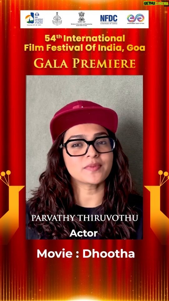 Parvathy Instagram - Witness the magnetic storytelling of “Dhootha”, the Amazon Original, premiering at #IFFI54 in Goa on November 26th. Do not miss the chance to meet the fascinating Parvathy Thirvothu at the venue! Register at https://my.iffigoa.org for an extraordinary cinematic journey! #DhoothaOnPrime