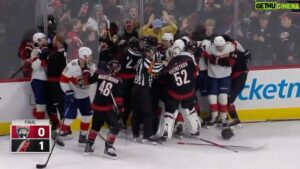 Pat McAfee Instagram - CHAOS IN CAROLINA 👀👀

#HockeyIsAwesome

🎥: @nhl