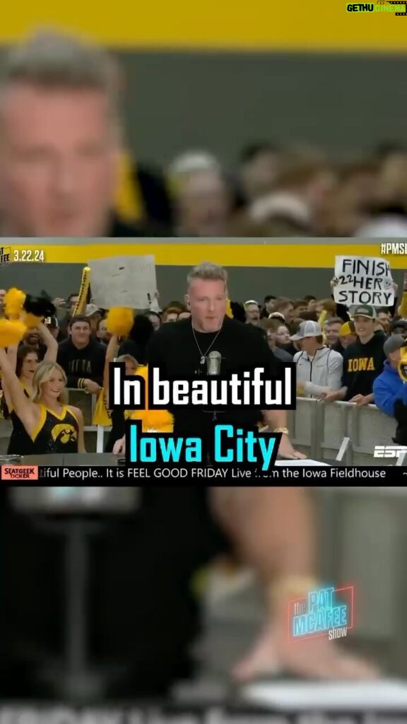 Pat McAfee Instagram - HELLO BEAUTIFUL PEOPLE.. 🗣️🗣️WE ARE LIVE IN IOWA