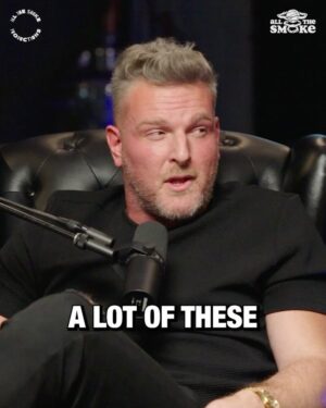 Pat McAfee Instagram - After many years of rejection, none of the suits expected Pat McAfee to be where he is today. 

Full episode with @patmcafeeshow drops Thursday on the @allthesmoke.productions YouTube.