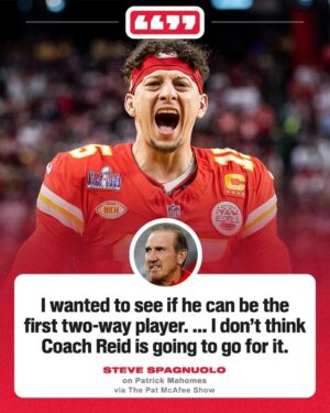 Pat McAfee Instagram - Imagine Mahomes at cornerback or safety 👀 (via @patmcafeeshow)