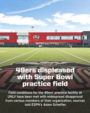 Pat McAfee Instagram - The league inspects the playing surfaces along with the NFL Players Association before every Super Bowl and approved each facility for use this week.

(via @patmcafeeshow, @unlvfootball)