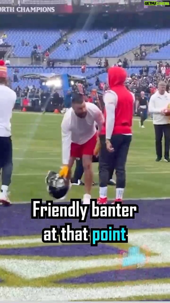 Pat McAfee Instagram - Travis Kelce moved Justin Tucker’s stuff as politely as he could 😂😂