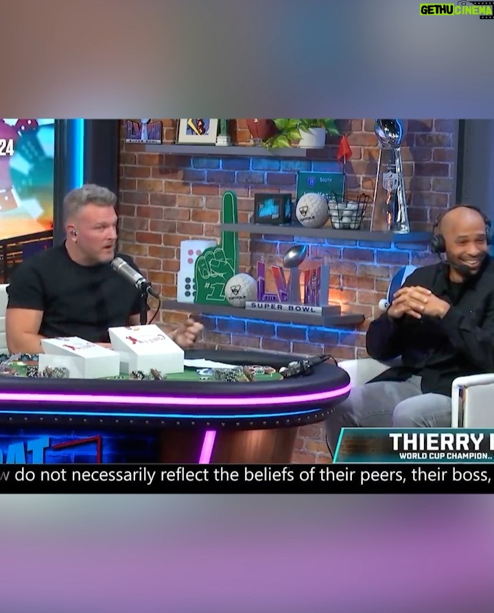 Pat McAfee Instagram - Thierry Henry’s reaction to @PatMcAfeeShow saying ‘CONCACAF’ 😂