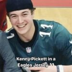 Pat McAfee Instagram – The Pat McAfee Show reacts to a photo of Kenny Pickett in an Eagles jersey in high school 👀 

(via @patmcafeeshow)