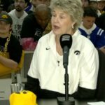Pat McAfee Instagram - Lisa Bluder gave Caitlin Clark her flowers 💐 ( 🎥 @patmcafeeshow)