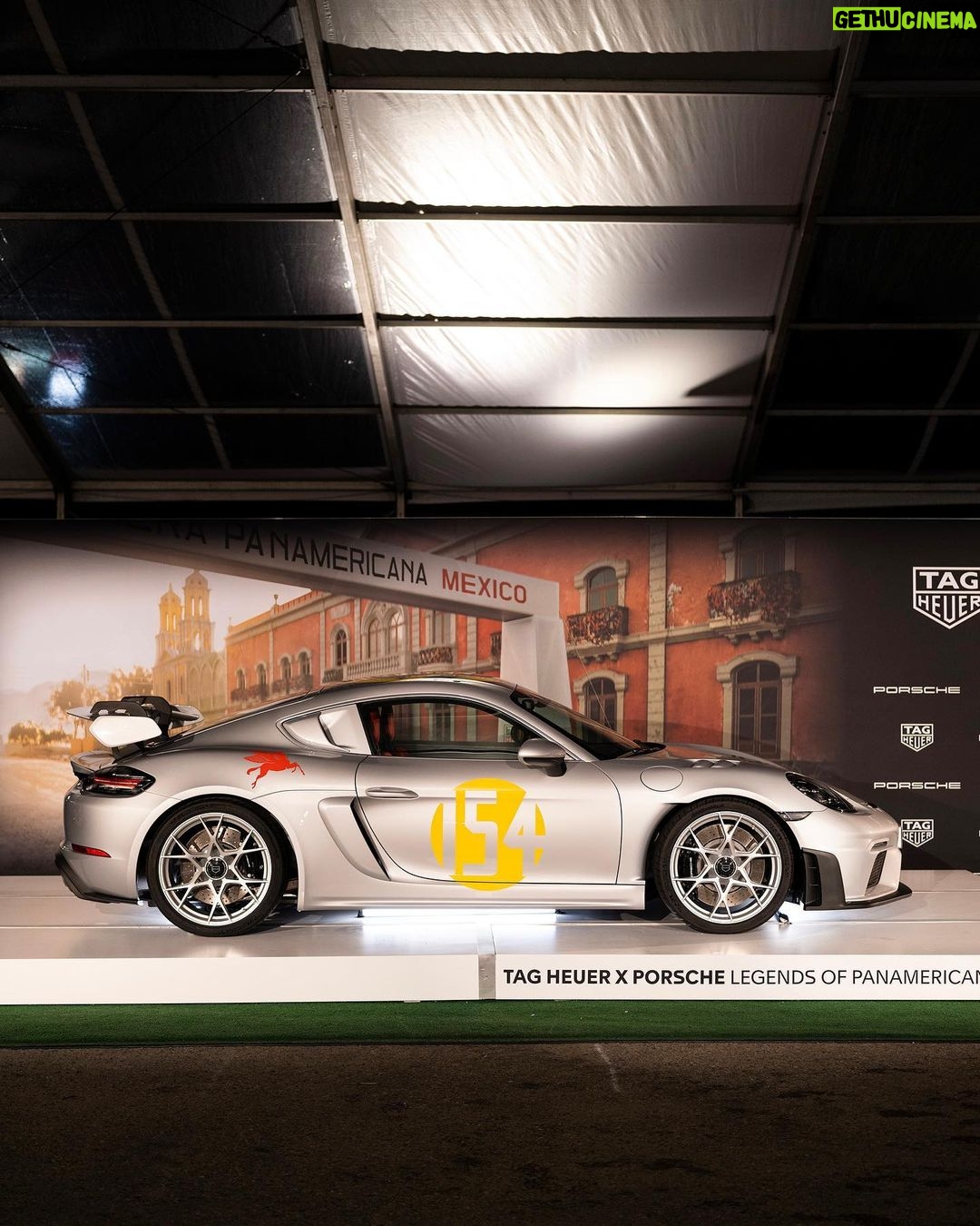 Patrick Dempsey Instagram - Race ready and revealed at Rennsport Reunion, this is the @tagheuer x Porsche – Legends of Panamericana. Inspired by the iconic 550 Coupé, the 718 Cayman GT4 RS Carrera Panamericana Special has been built in collaboration with Porsche Latin America and flaunts an integrated TAG Heuer stopwatch module — a bespoke design element crafted specially for this model. Next? Watch out Mexico! It’s heading south to take part in La Carrera Panamericana this October. 718 Cayman GT4 RS: Fuel consumption combined: 13.2 |/ 100 km; CO2 emissions combined: 299 g/km (WLTP) I https://porsche.click/DAT-Leitfaden I Status: 09/2023