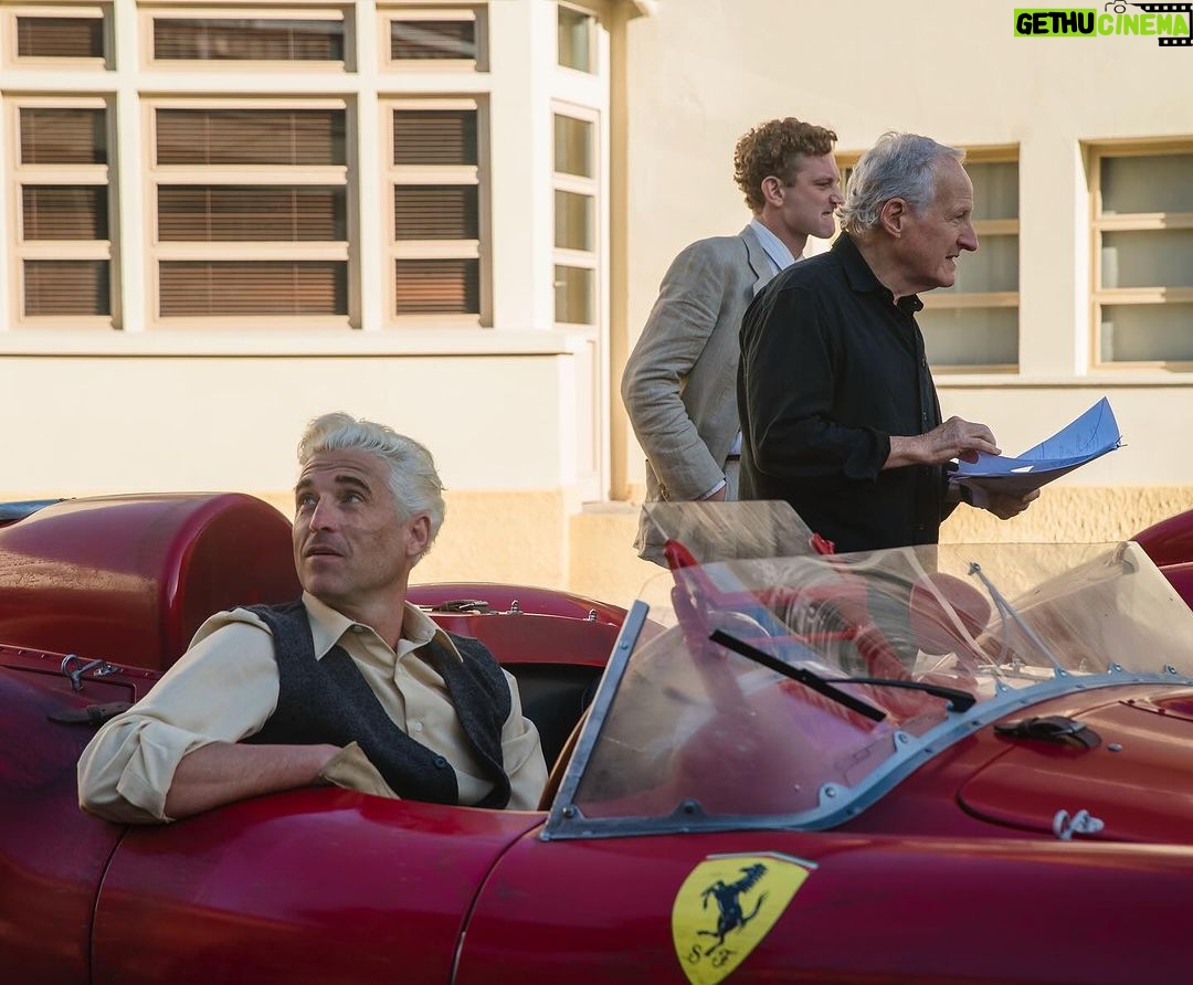 Patrick Dempsey Instagram - Behind the scenes on #FerrariMovie with @patrickdempsey. 🏎️ Michael Mann’s FERRARI, featuring “one of the greatest crash scenes in cinema history,” is now available on demand. Watch now: bit.ly/WatchFerrari