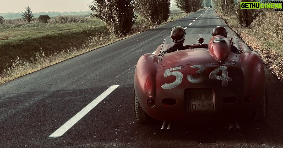Patrick Dempsey Instagram - Behind the scenes @ferrarithemovie in theaters tomorrow Christmas Day! 📸 Roberto Deangelis
