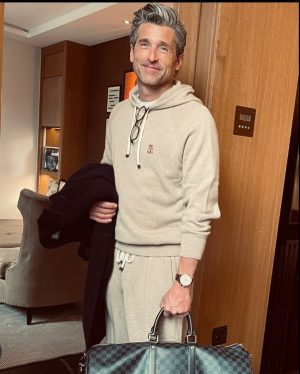 Patrick Dempsey Instagram - Perfect relaxed outfit for a long flight @brunellocucinelli_brand @tagheuer  @louisvuitton