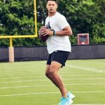 Patrick Mahomes Instagram - For Sterling Skye 💙🌤️ My latest colorway “Family Time” drops today for Sterling’s birthday 🎉 Get yours now on IG Shopping and adidas.com. @adidasFballUS