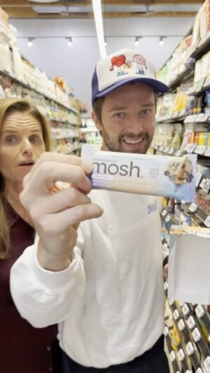 Patrick Schwarzenegger Instagram - Dream come true! We’re thrilled to announce @moshlife has entered its first stores!! WE MADE IT TO A SHELF!!

We are officially live at all @erewhonmarket stores! If your in La, check us out! Every purchase raises money for @womensalzmovement !!

We started this company during the thick of COVID, and have put so much of our energy into growing it. We’ve spent the past year n half getting feedback and make continuous updates to our product. We’re now ready to continue to grow! Come find us ! 

PS: no better feeling than making mama proud!