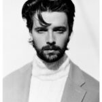 Patrick Schwarzenegger Instagram - My morning eyes staring deep into your soul. Thx @flauntmagazine for the cover 🧔 Jackson Hole