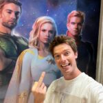Patrick Schwarzenegger Instagram - OFFICIALLY WRAPPED on @theboystv “GEN V” new TV Series. Coming soon @amazonprime Can’t wait for you guys to watch this. Great action. Fun comedy. Pretty fuckin nuts. Thanks to everyone who worked on this project. Cast. Crew. Producers. Show runners. Thanks for taking chance on me & continuing to believe in me. ❤️🦸‍♂️ Toronto, Ontario