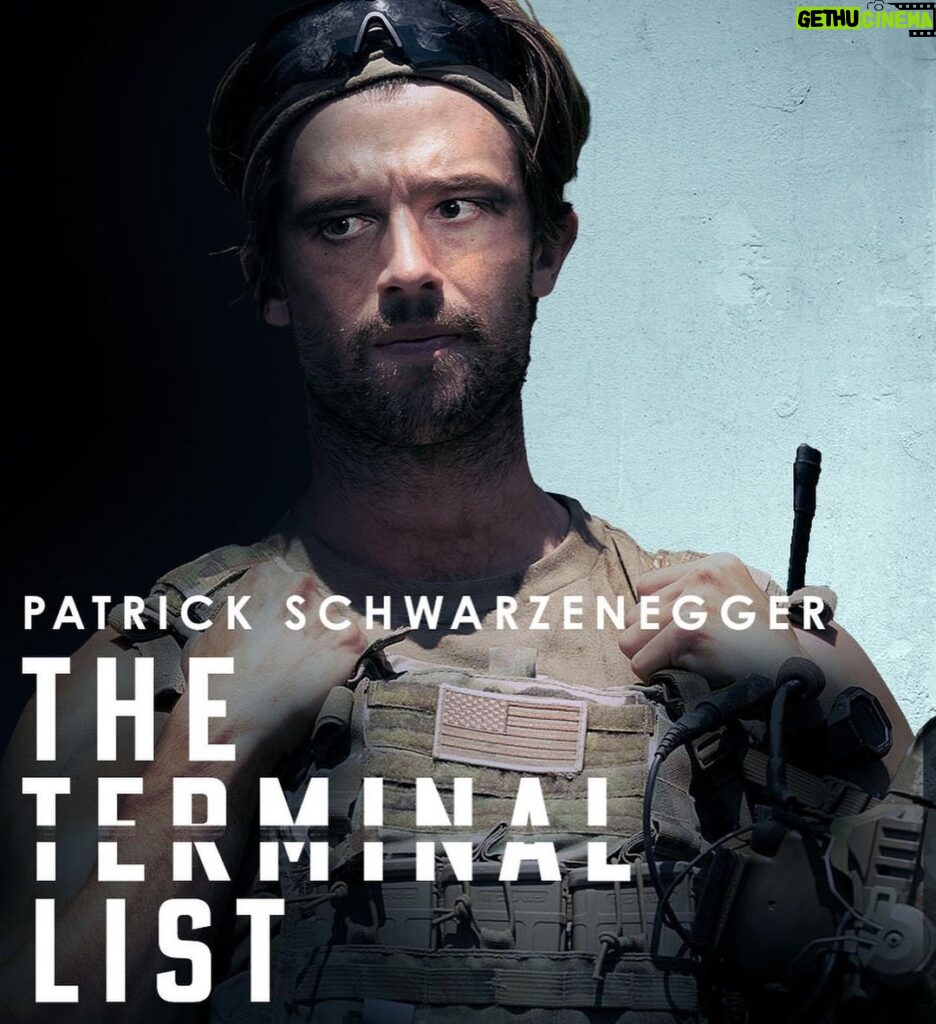 Patrick Schwarzenegger Instagram - 🇺🇸The Terminal List🇺🇸 Today! On @amazonprime Amazing Action. Psychologically thrilling. Go check It out!! One of the beautiful things about being an actor is we get to try to place ourselves in other peoples shoes. Try to understand the relationship between this individual & the things within their life. how one may talk, walk, eat, love & think among many other things. It’s really hard to fathom the mindset of our men and women in our armed forces. Specifically the Navy Seals. And their significant others for the matter. They are truly one of a kind. Physically. Mentally. I had the honor to work with a group of real Navy Seals on this project. Tactical training. Teaching me as much as a young actor with no military experience could learn. I have a great deal of respect and love for these men. I appreciate the time they spend with me & the stories they shared. To my brother @prattprattpratt It was honor to work with you & watch you work. As a producer. Showrunner. Actor. And how much love you have for this country and these men you portray. @jackcarrusa you legend. Thanks for casting me. Thanks for the fun days on set. Thanks for believing in me! You’re a talent Seal, writer and a even better human! God bless! Happy 4th July weekend 🇺🇸 Los Angeles, California