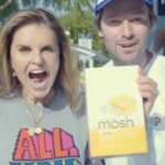 Patrick Schwarzenegger Instagram - @patrickschwarzenegger and I went back to our roots and brought out the lemonade stand, our first business venture together, this time… with @moshlife!🍋🍋 We are taken aback by the love and feedback for our newest flavor, Lemon White Chocolate Crunch, and can’t want to share it with you. Don’t miss out on what our team says is our best one yet!