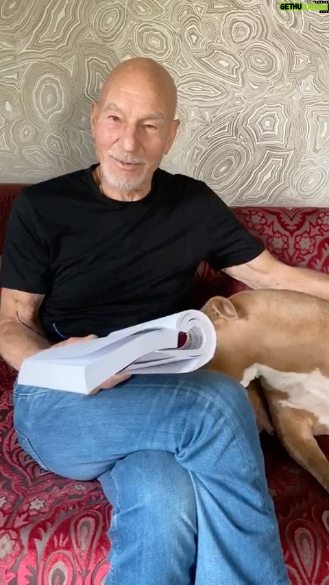 Patrick Stewart Instagram - Along with some #ASonnetADay thoughts I’ve been meaning to share, plus 🐶.