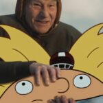Patrick Stewart Instagram - hey Arnold 👋 bye Arnold 👋 #ParamountPlus #AMountainOfEntertainment #NFL #SBLVIII