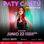 Paty Cantú Instagram – ❤️‍🩹 Familia el #FelizBreakupTour llegará a Guadalajara y Monterrey ❤️‍🩹 ¡ahí nos vemos para cantar, llorar, sanar y disfrutar! 

¡Prepárate para vivir una experiencia inolvidable en el Teatro Diana en Guadalajara el 3 de mayo y en Show Center de Monterrey este próximo 22 de junio!

¡Asegura tus boletos y vive una noche extraordinaria!

🎟 Preventa Exclusiva Banorte: 14 y 15 de febrero

🎟 Venta general: 16 de febrero

 
🌸Mty
A través de Superboletos.com

🌸Guadalajara 
A través de ticketmaster.com.mx