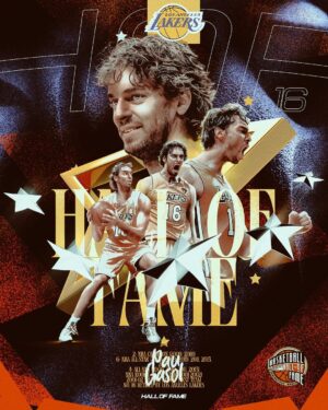 Pau Gasol Instagram - 🇪🇸🌟 From Europe, representing Spain - this weekend we celebrate PAU GASOL as he is inducted to the Naismith Memorial Basketball Hall of Fame! 🏀

#23HoopClass